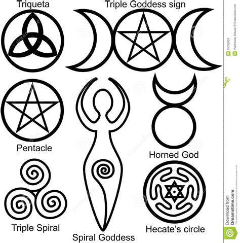 Organic witchcraft symbols